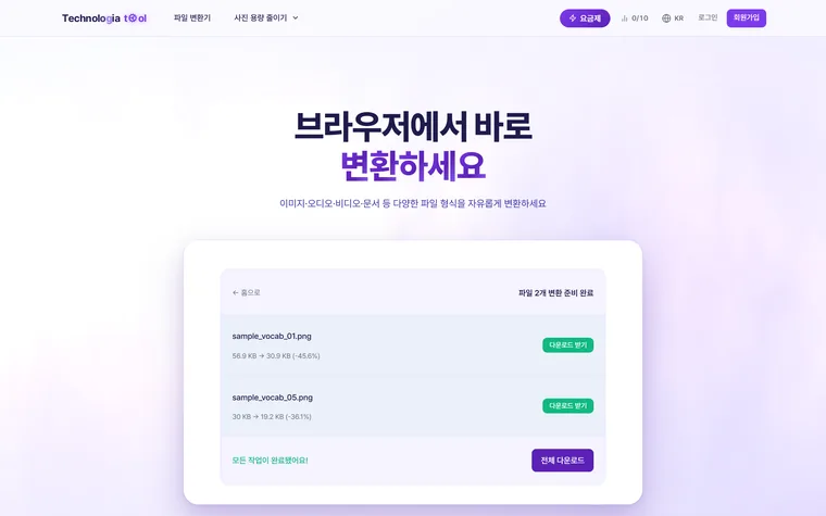 Technologia Tool — 변환 완료 결과
